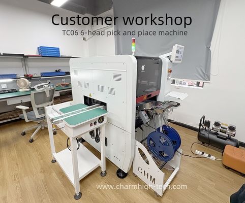 Semi-auto SMT Assembly Line with 6-Head TC06 Pick and Place