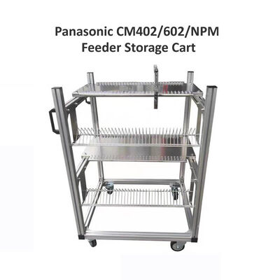 Carro di stoccaggio per alimentatori in alluminio per macchine di selezione e collocazione SMT CM402/602/NPM di Panasonic
