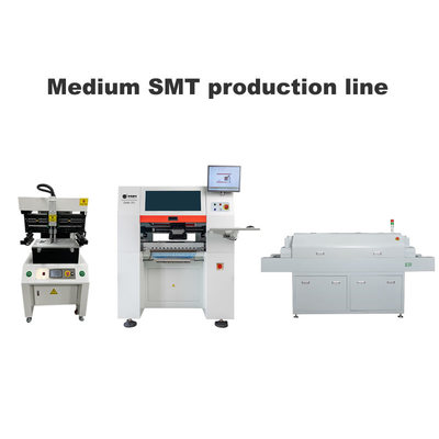 Linea SMT media con stampante a schermo 3250 6 teste SMT Pick And Place Machine 830 Forno a riflusso