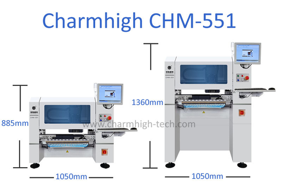 Charmhigh CHM551 SMD Pick And Place Machine Alta precisione per 0201 / QFN / BGA
