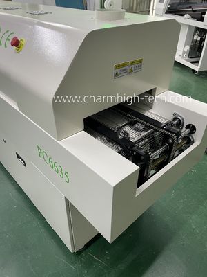 Forno a riflusso senza piombo CHM-PC6635 con controllo PC, 6 zone di temperatura e area di riscaldamento 2200*350mm per saldatura SMT