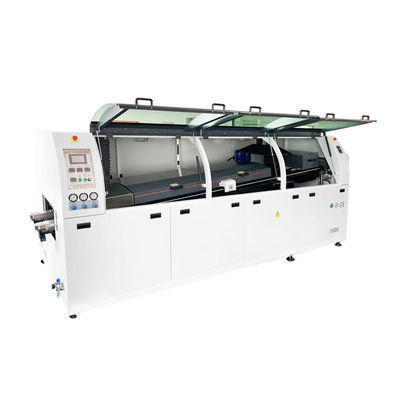 Saldatrice a onda senza piombo 250DS 300DS 350DS con trasporto automatico per linea di produzione PCB DIP