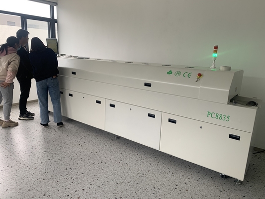 PC8835 Ferrovia automatica + controllo PC Forno a reflusso senza piombo 8 temp Zoni di saldatura