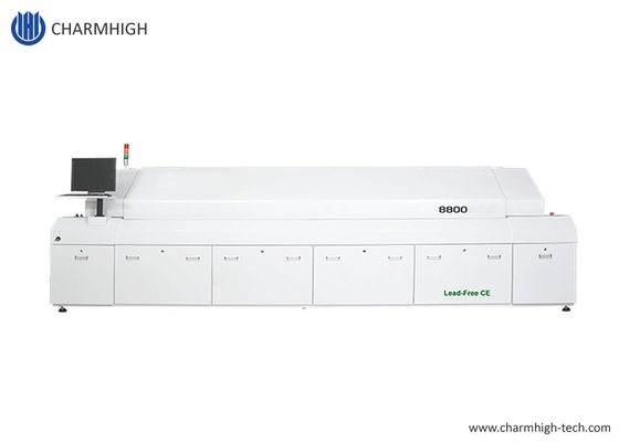 8800 Grande forno a reflusso a rotaia automatica completa PC Controllo senza piombo 3180x500mm