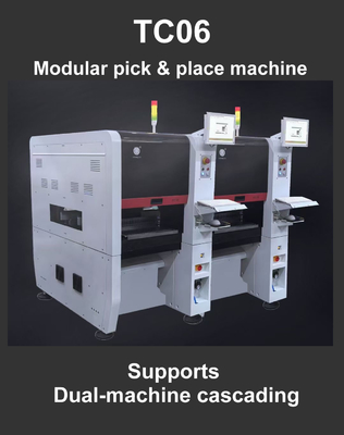 Compatto Industrial SMD Pick and Place Machine TC06 Chip Mounter per la linea di assemblaggio PCB