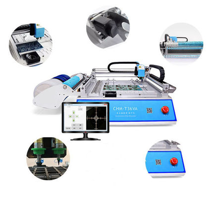 2 teste 29 alimentatori CHMT36VA SMD pick and place machine + due telecamere CCD + PC esterno