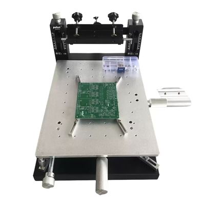 Stampante serigrafica SMT manuale da banco per assemblaggio PCB a doppia faccia, stampa pasta saldante 300×400mm