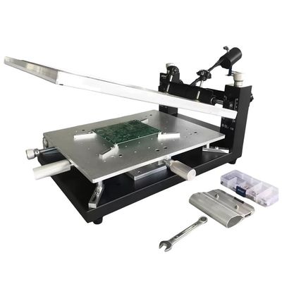 Stampante serigrafica SMT manuale da banco per assemblaggio PCB a doppia faccia, stampa pasta saldante 300×400mm