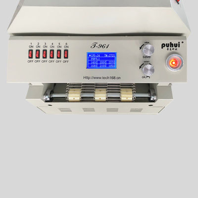Forno da tavolino di riflusso T961 con il trasportatore 730*230mm 6 saldatrice temporaneo di zone 3.5KW