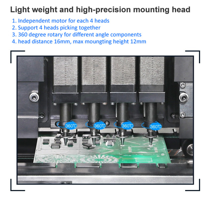 Charmhigh Tavolo SMT Pickup and Place Machine 4 teste 50 alimentatori High-end