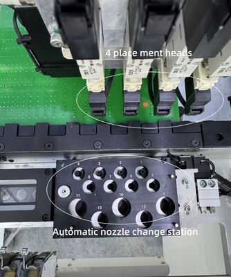 CHM-551 Macchina Pick and Place SMT a 4 teste completamente automatica 0201, Cambio ugelli automatico