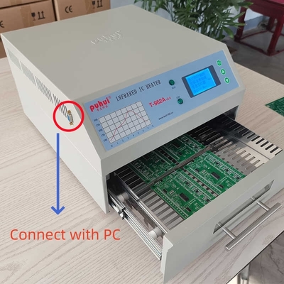 Mini Reflow Oven 300*320mm 1500w T962A con scarico IC Heater Infrared Welding Station