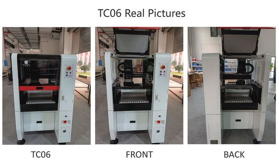 Best seller 6 teste TC06 Pick and Place Machine Cornice in ghisa SMT Chips Mounter