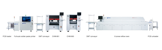 Catena di montaggio del PWB di Full Auto di rendimento elevato per fabbricazione di elettronica