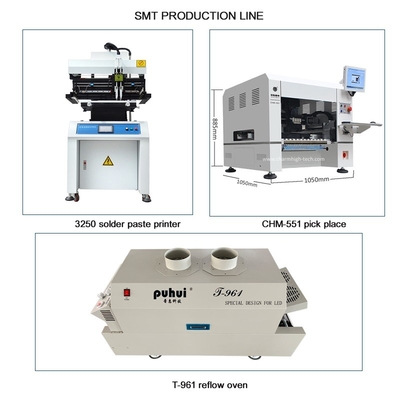 CHM-551 Linea di produzione SMD Linea di assemblaggio SMT Alta precisione 4 teste PCB Robot di produzione