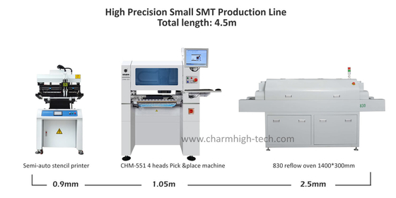 Semi Auto 3250 stampatrice di pasta di saldatura, CHM-551 Pick Place Machine, 830 Reflow Oven