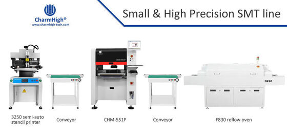 Linea SMT a 4 teste di piccola e alta precisione per la produzione di PCB